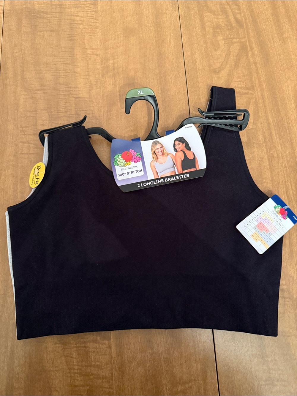 Fruit of the Loom Longline Bralette Tank Bras - 360° Stretch